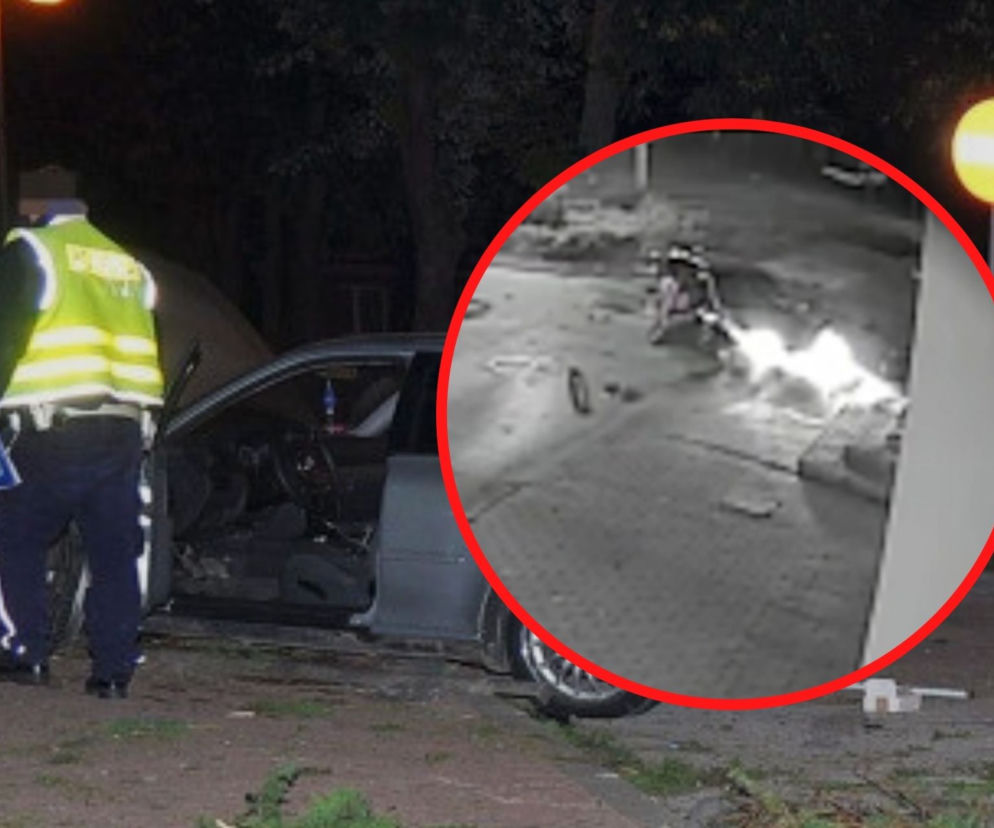 Annopol: Wylecieli z samochodu! Potworny widok. Auto jak zabawka