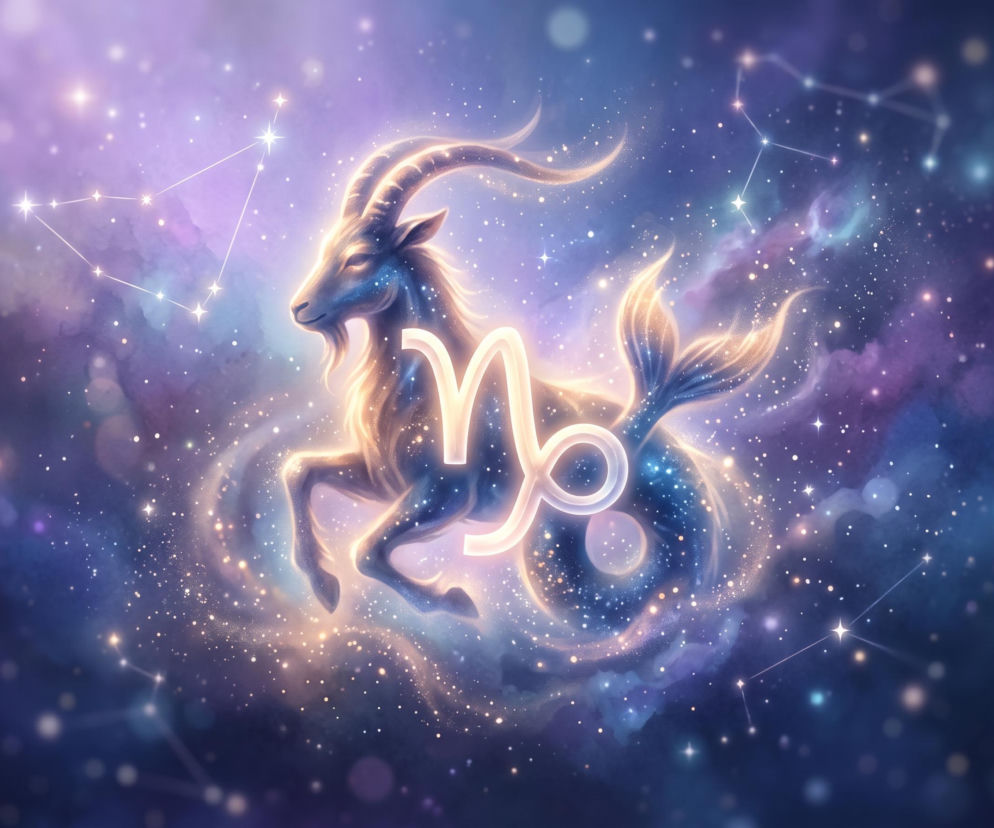 Znak zodiaku Koziorożec na tle gwieździstego nieba. O horoskopie dziennym dla Koziorożca przeczytasz na Eska.