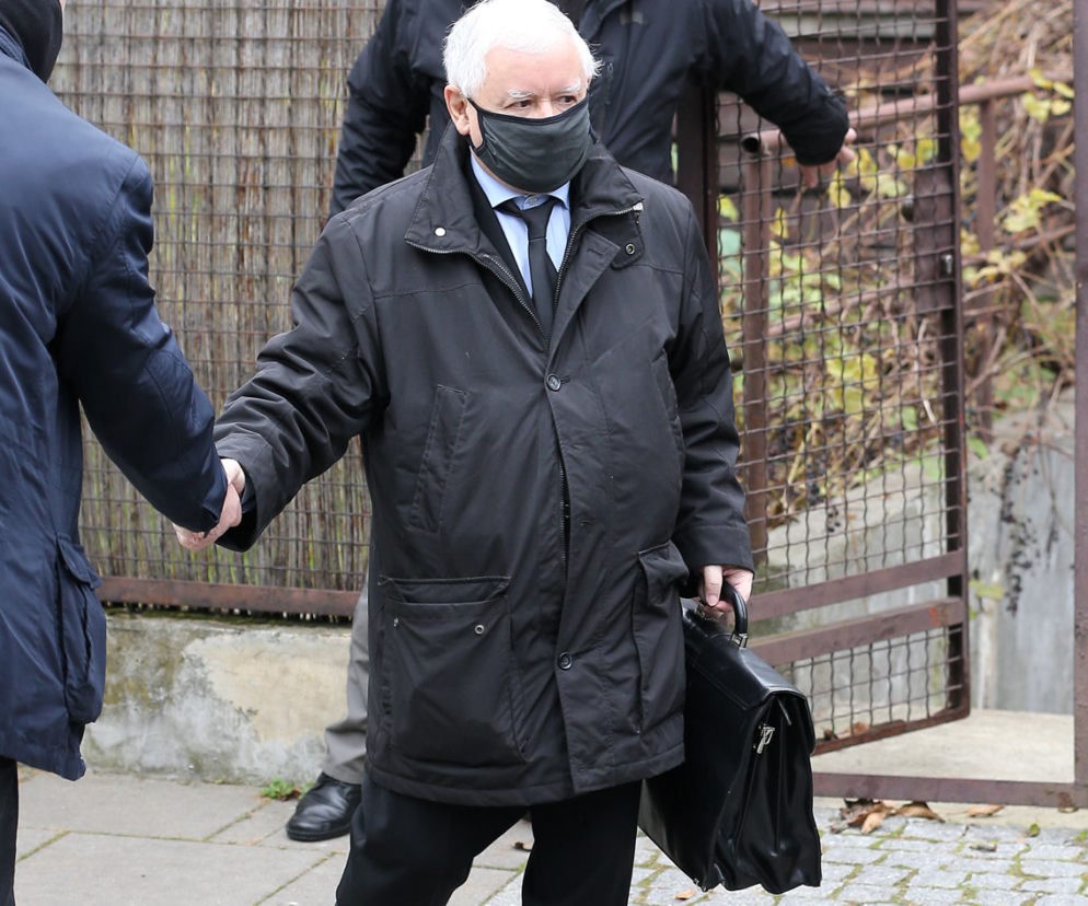 Jarosław Kaczyński. Tak prezes wyszedł do pracy
