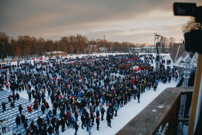 Karol Nawrocki wziął udział w Patriotycznej Pielgrzymce Kibiców na Jasnej Górze