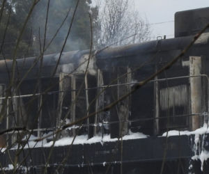 Ogromne kłęby dymu i płomienie na torach. Pożar pociągu pod Mińskiem Mazowieckim