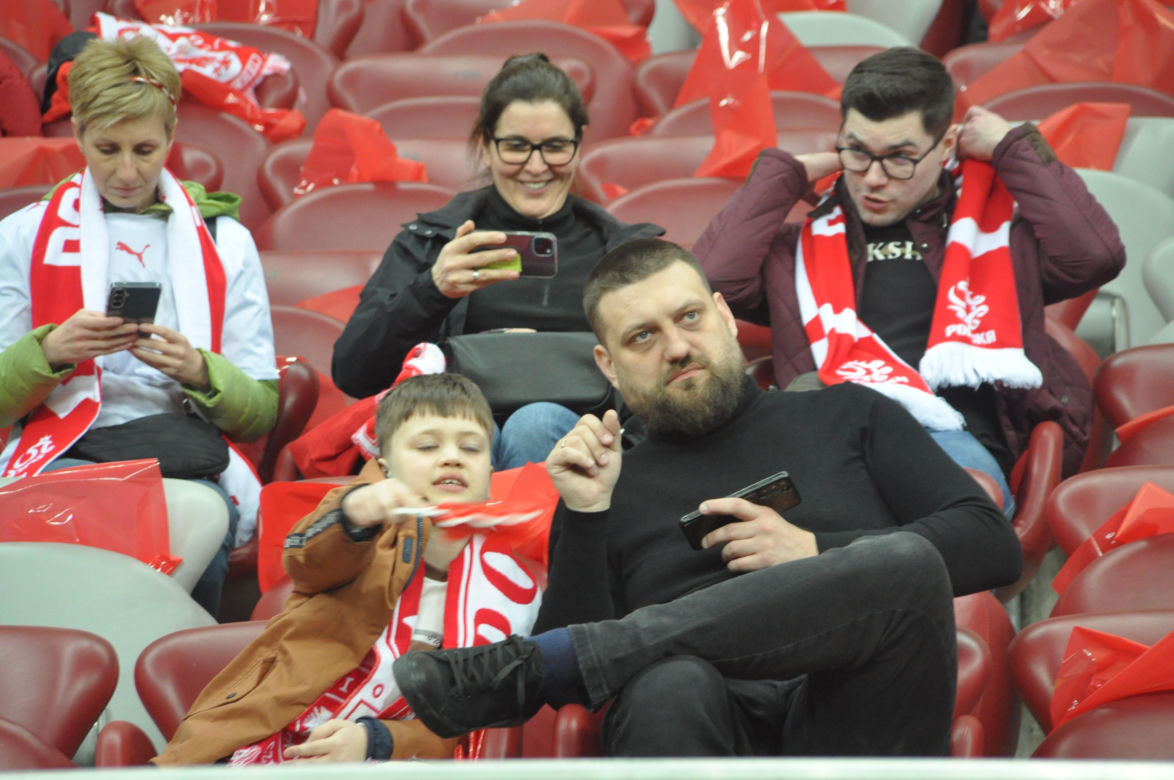Polska - Litwa na PGE Narodowym. Zdjęcia kibiców