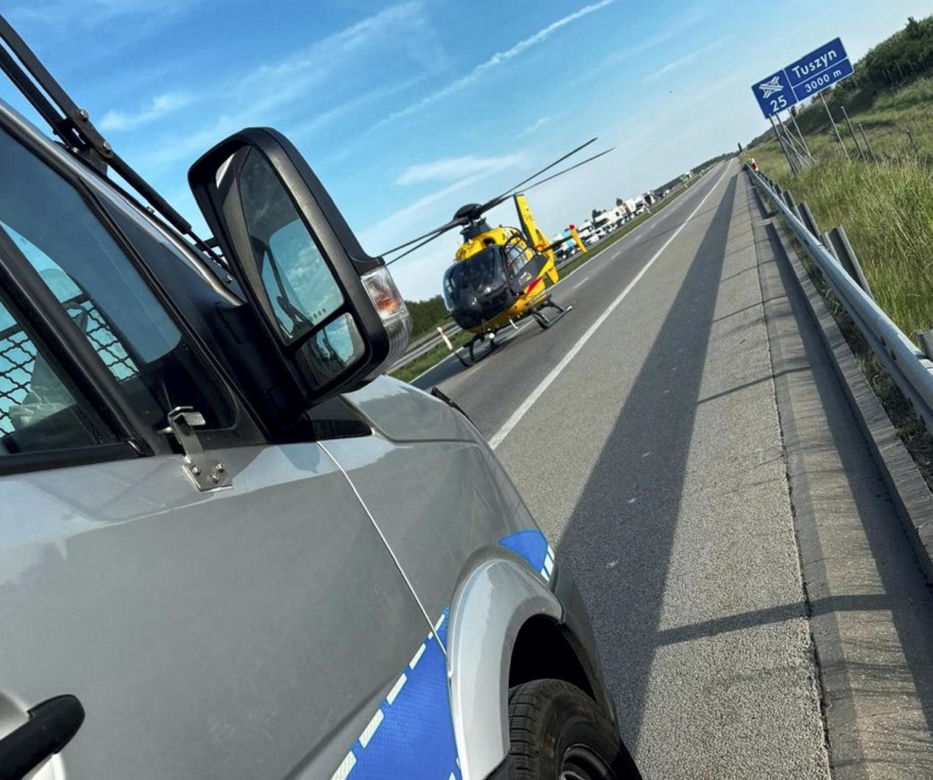 Łódzkie. Akcja ratownicza na A1! Ruch samochodów wstrzymany. Było tylko słychać roztrzęsioną kobietę 
