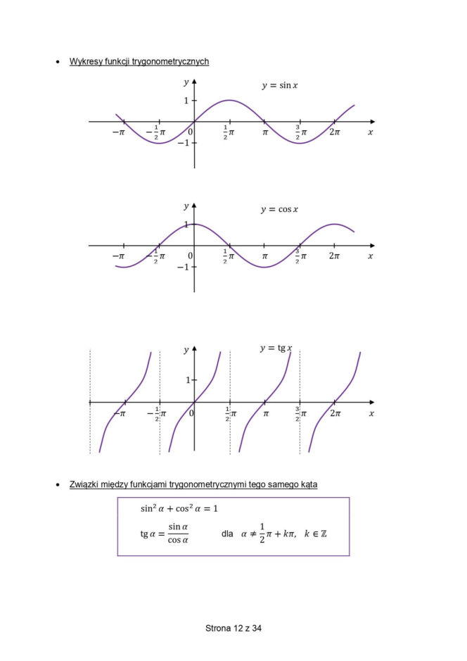 wzory matematyczne matura 2026
