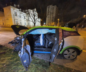 Pijany roztrzaskał BMW