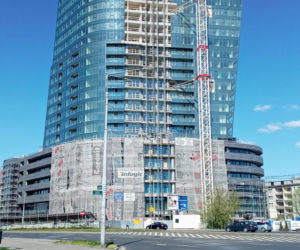 Budowa Hanza Tower - kwiecień 2020
