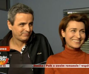 	Dzień dobry TVN na planie serialu Lekarze. Piotr Polk, Danuta Stenka