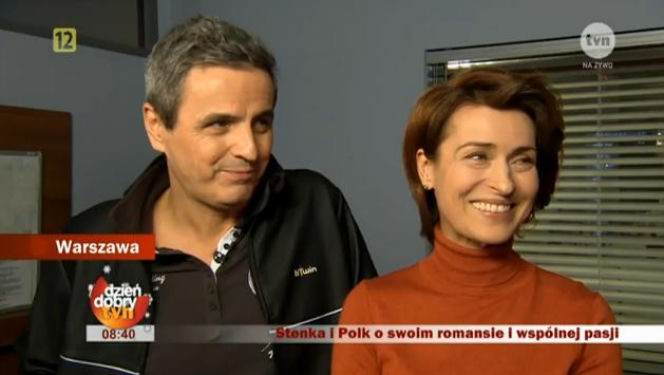 	Dzień dobry TVN na planie serialu Lekarze. Piotr Polk, Danuta Stenka