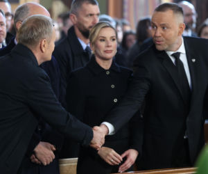 Politycy na pogrzebie Łukasza Litewki