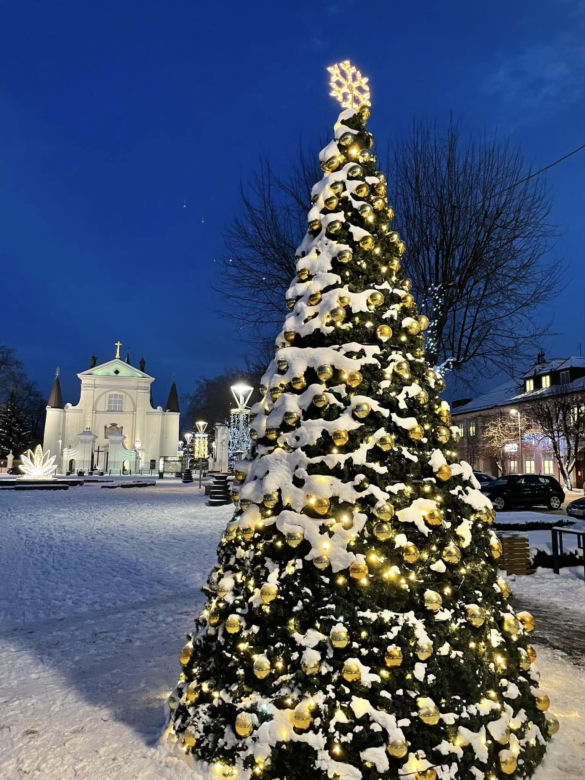 Świąteczne iluminacje w Węgrowie