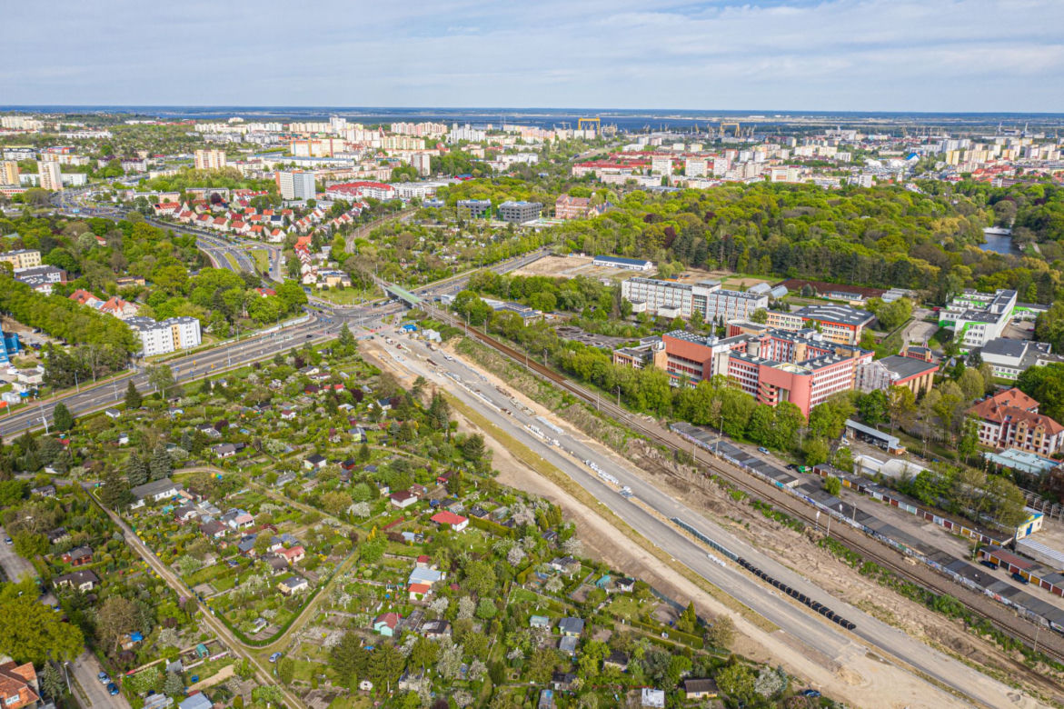 Budowa węzła Łękno - maj 2020