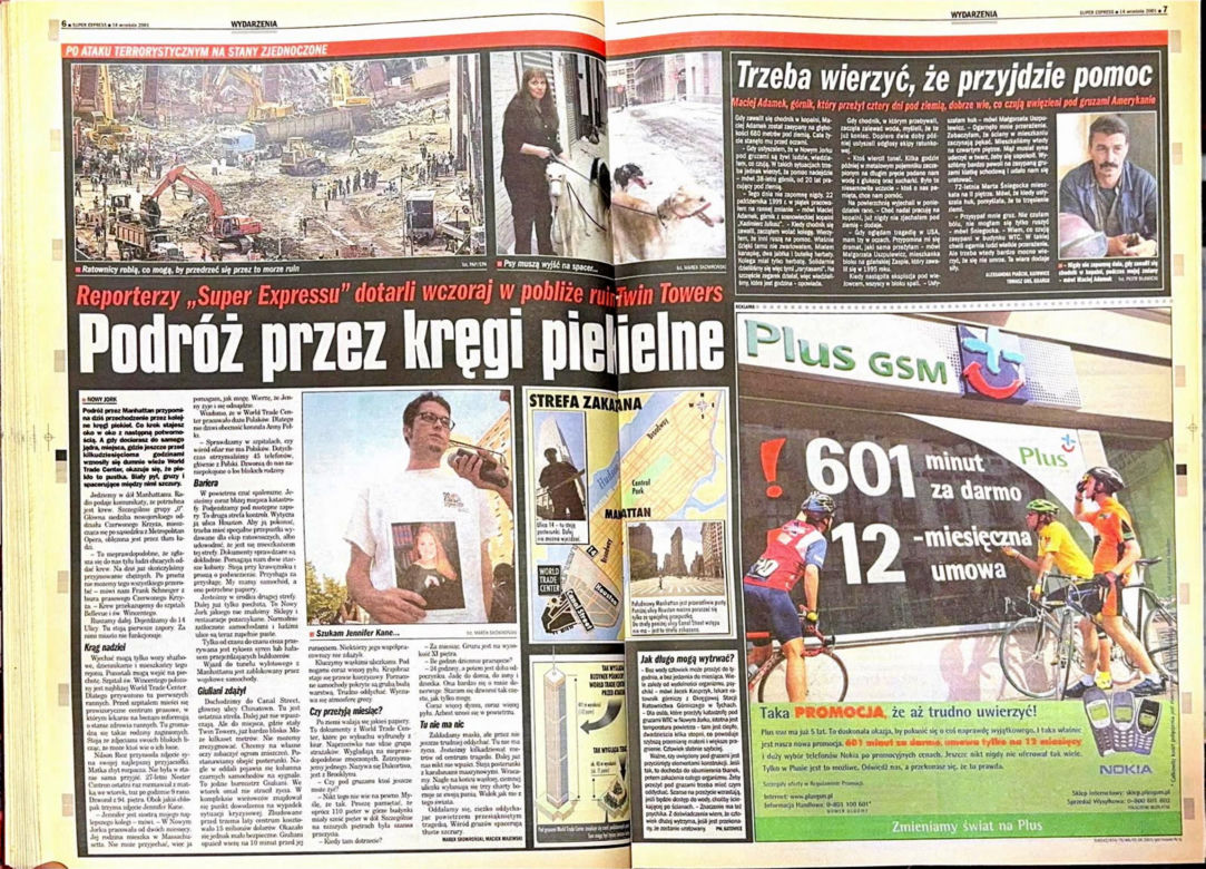Atak na WTC. Tak opisywaliśmy go 25 lat temu