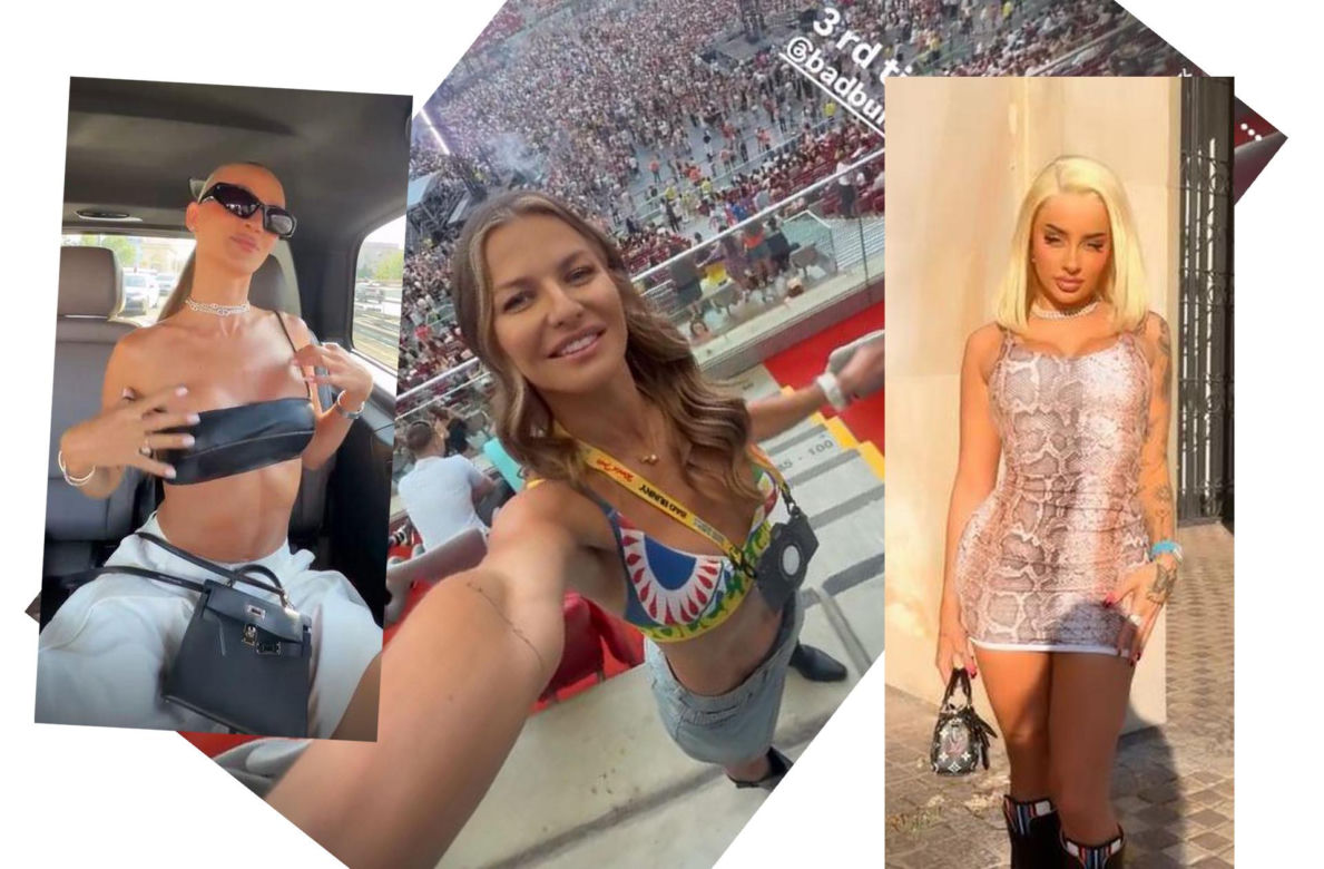 Polskie gwiazdy na koncercie Bad Bunny'ego. Lewandowska w samym staniku, Tarnowska niczym na Coachellę