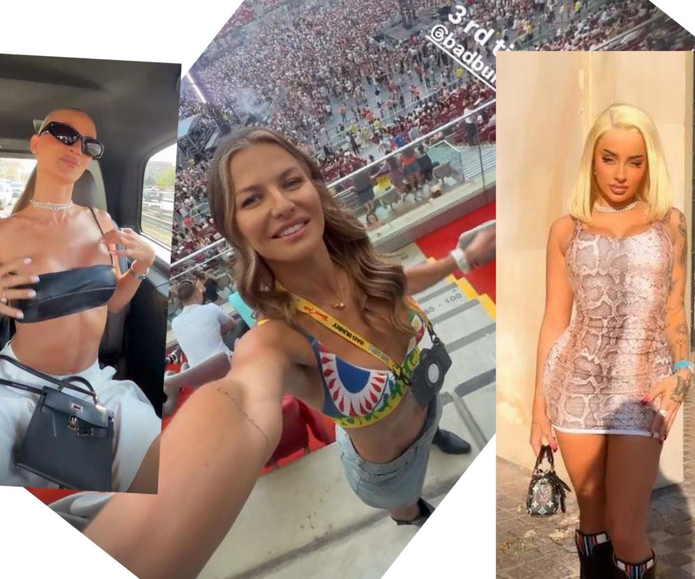 Polskie gwiazdy na koncercie Bad Bunny'ego. Lewandowska w samym staniku, Tarnowska niczym na Coachellę