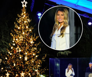 Melania Trump zapaliła choinkę przed Białym Domem! Trump mówił o miłości