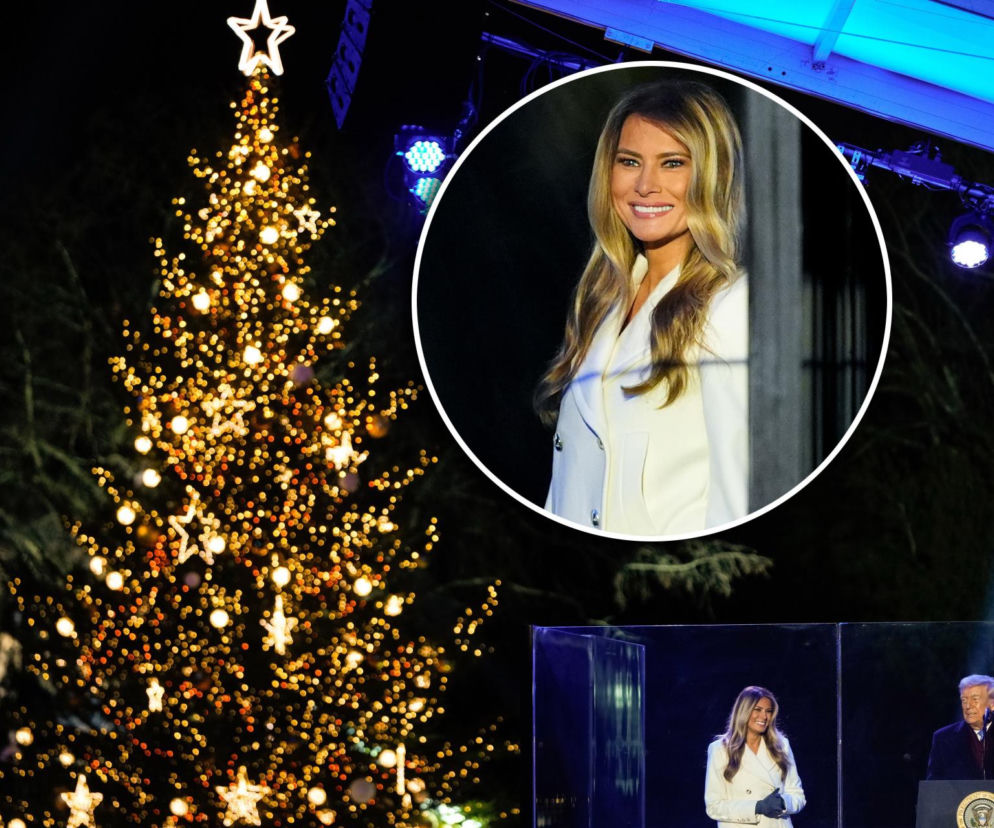 Melania Trump zapaliła choinkę przed Białym Domem! Trump mówił o miłości