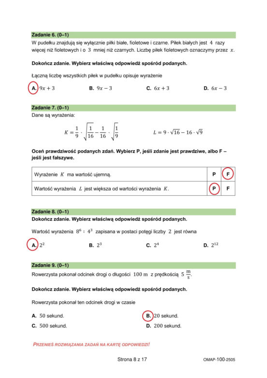 Egzamin ósmoklasisty matematyka 2025: ODPOWIEDZI, arkusze CKE [14.05.2025]