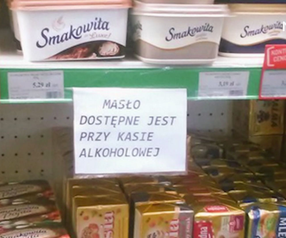 Masło obok alkoholu? Sklepy chronią się przed... kradzieżą
