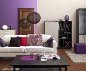 Biała sofa w salonie