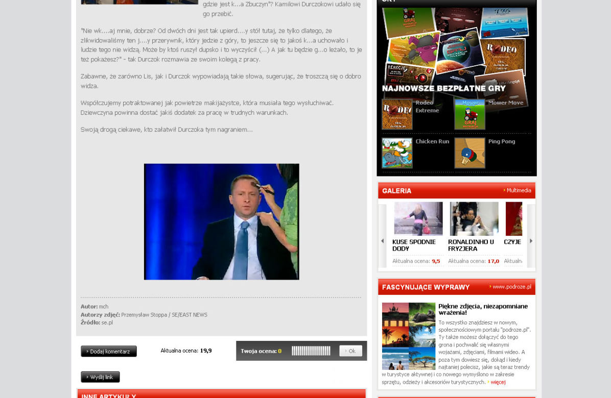 Video z Kamilem Durczokiem na se.pl