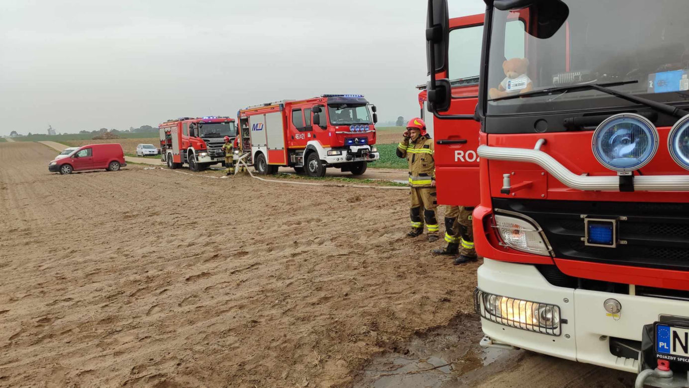 Pożar domu w Grabowie pod Lubawą