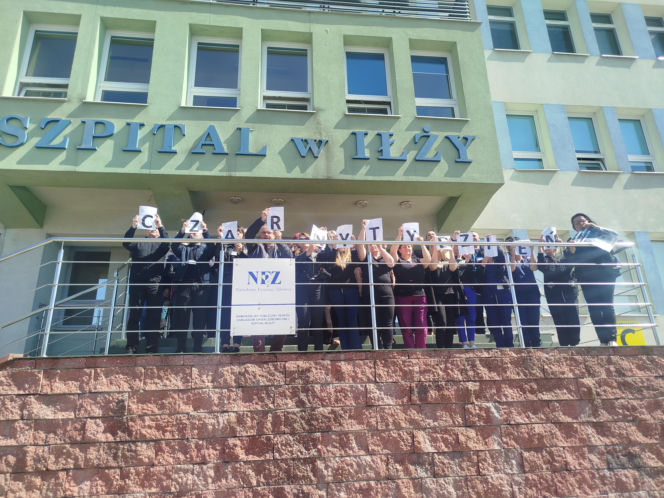 protest szpital w Iłży