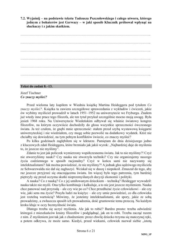 ARKUSZE CKE - Matura j.polski - poziom podstawowy 8.06.2020