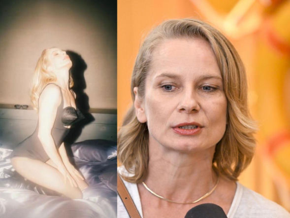 Cielecka w skąpej stylizacji i dziwna strona w tle! Wiemy, o co chodzi