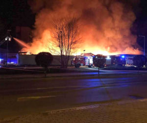 Pożar Biedronki w Ozimku