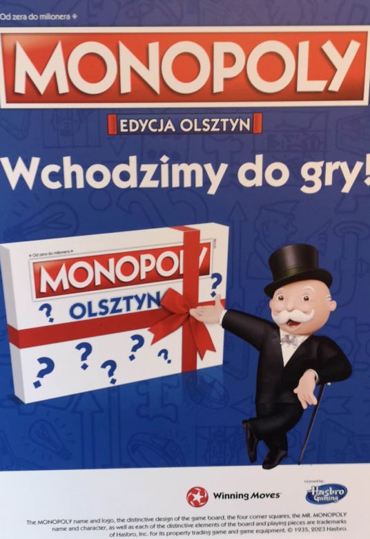 Olsztyn w kultowej grze Monopoly. Będziemy licytować lokalne atrakcje i ulubione "miejscówki"