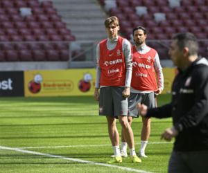 Trening reprezentacji Polski przed meczem ze Szwecją