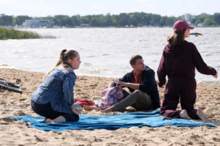 M jak miłość odc. 1911. Mateusz (Rafał Kowalski), Majka (Matylda Giegżno), Matylda (Klementyna Lamort)