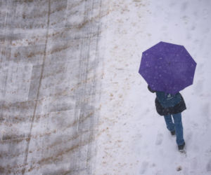 Intensywne opady śniegu w Warszawie (14.01.2026)