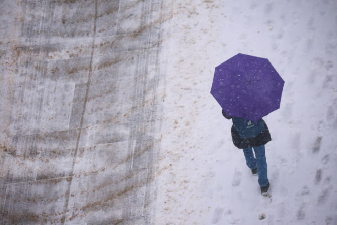 Intensywne opady śniegu w Warszawie (14.01.2026)