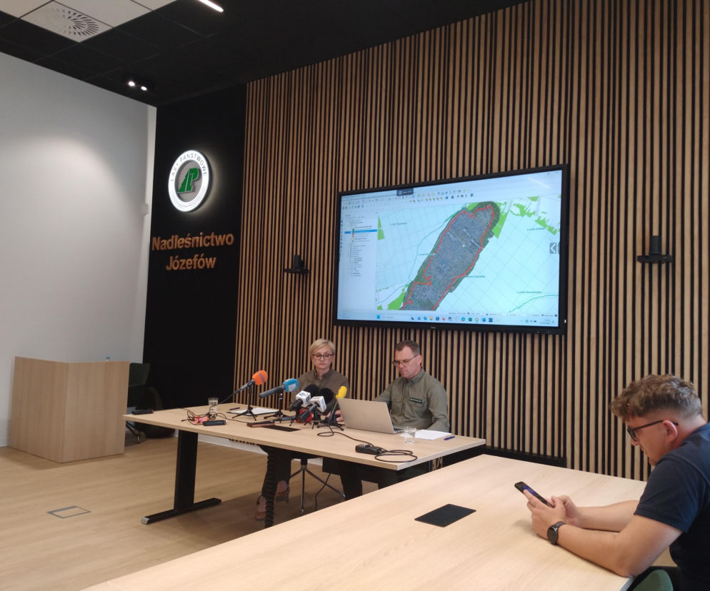 Konferencja prasowa w Nadleśnictwie Józefów