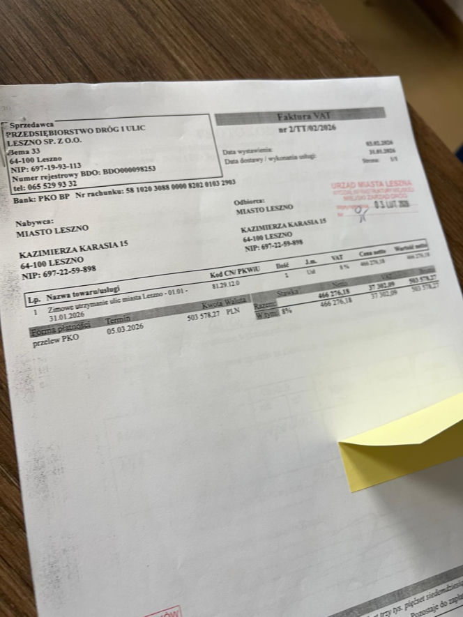 Koszty zimy w Lesznie