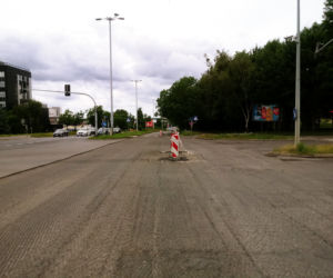 Roboty drogowe w centrum Olsztyna