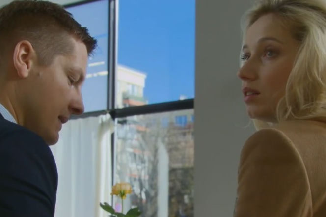 M jak miłość odc. 1047. Piotrek (Marcin Mroczek), Beata Lubińska (Joanna Orleańska)