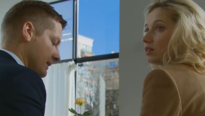 M jak miłość odc. 1047. Piotrek (Marcin Mroczek), Beata Lubińska (Joanna Orleańska)
