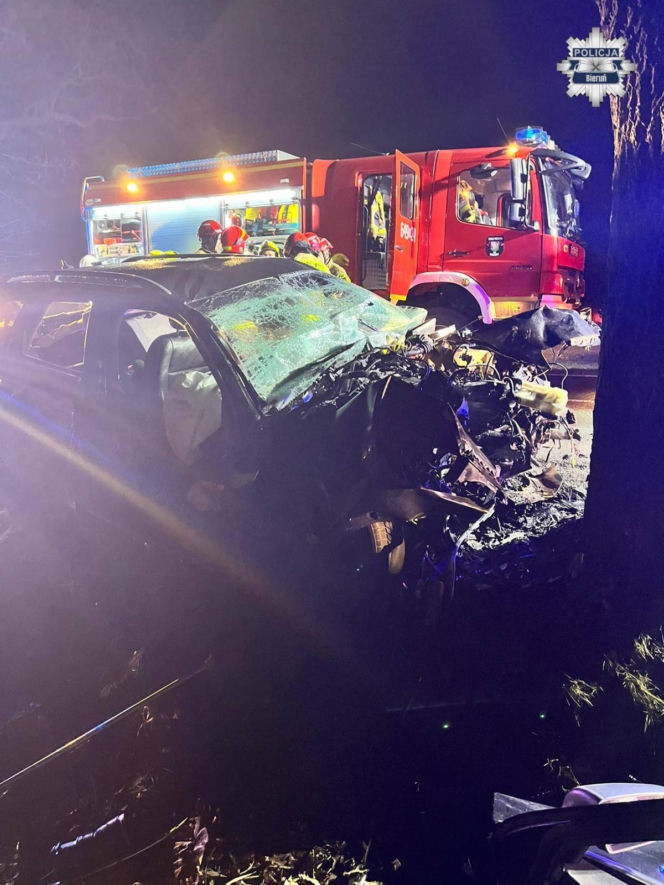Potworny wypadek! Audi uderzył w drzewo, nie żyje 38-latek