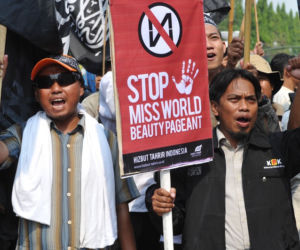 protesty, miss world