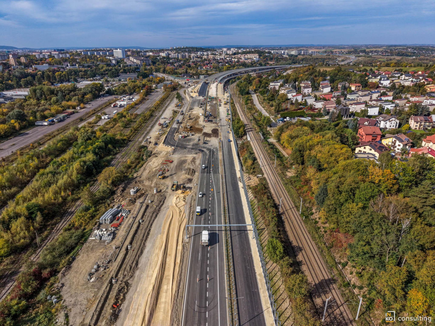 Węzeł Mistrzejowice i węzeł Grębałów - budowa październik 2026