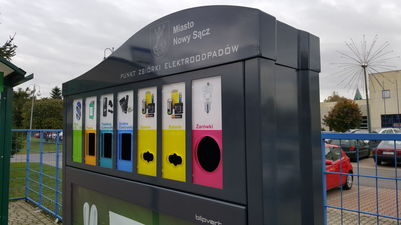 Punkt zbiórki elektroodpadów w Nowym Sączu