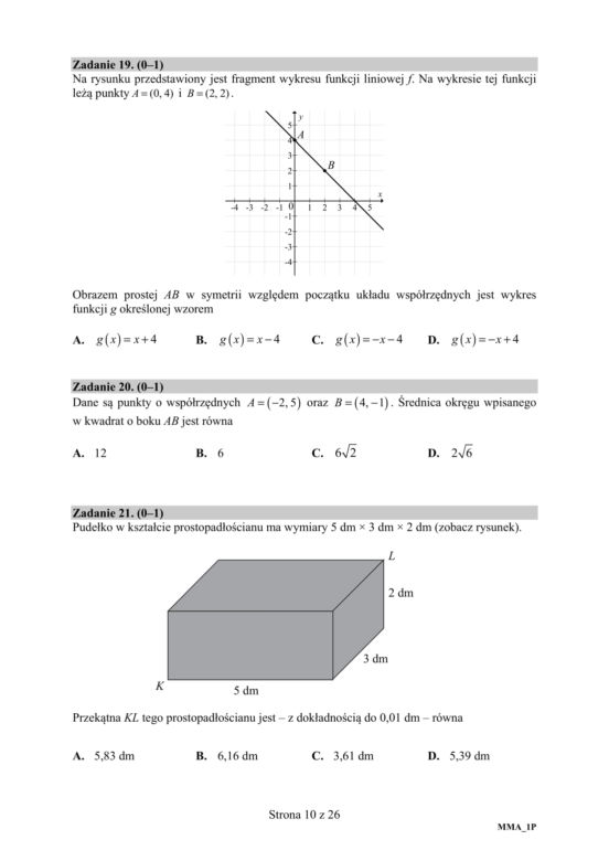 ARKUSZE CKE - Matura matematyka - poziom podstawowy 2019 - co było na maturze z matematyki?