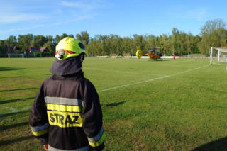 13-latek znaleziony za stadionem. Był kompletnie pijany. Na miejsce przyleciało LPR