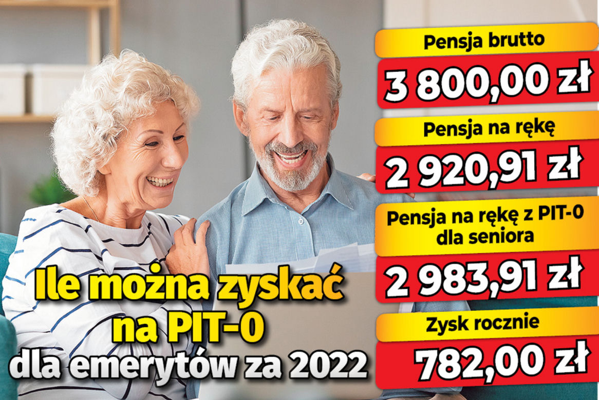 Ile można zyskać na PIT-0 dla emerytów za 2022