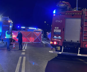 Śmiertelny wypadek w Nieporęcie. jeden z samochodow dachował