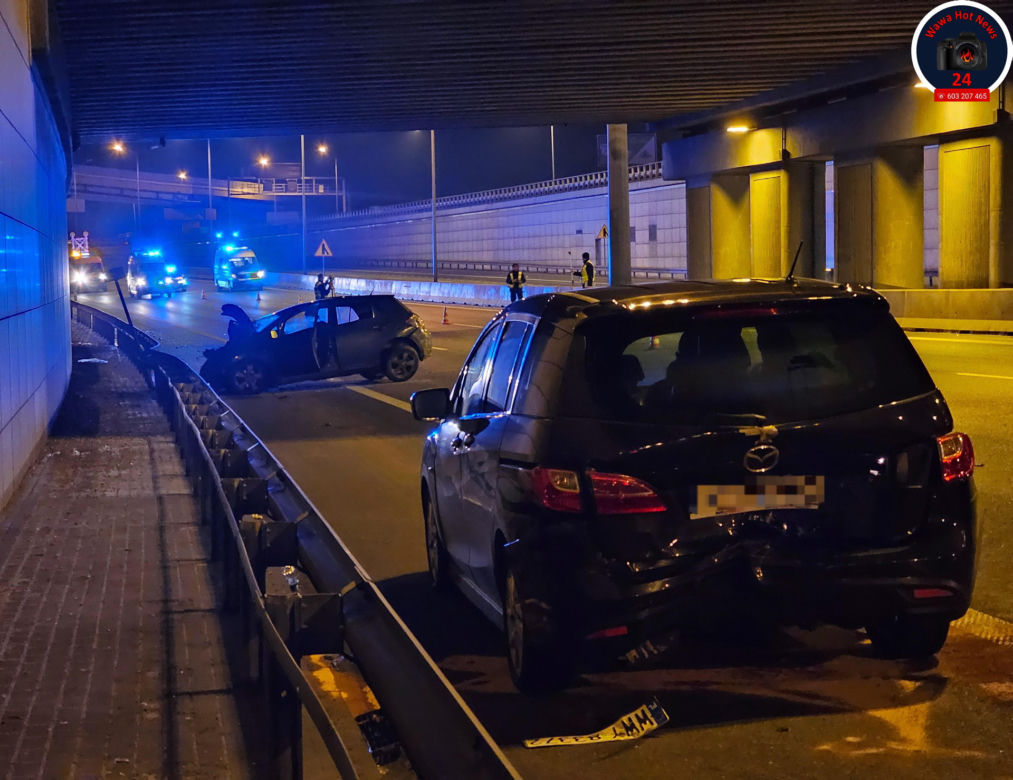 Poważny wypadek na S8. Zderzenie trzech aut osobowych i ciężarówki. 5 osób rannych!