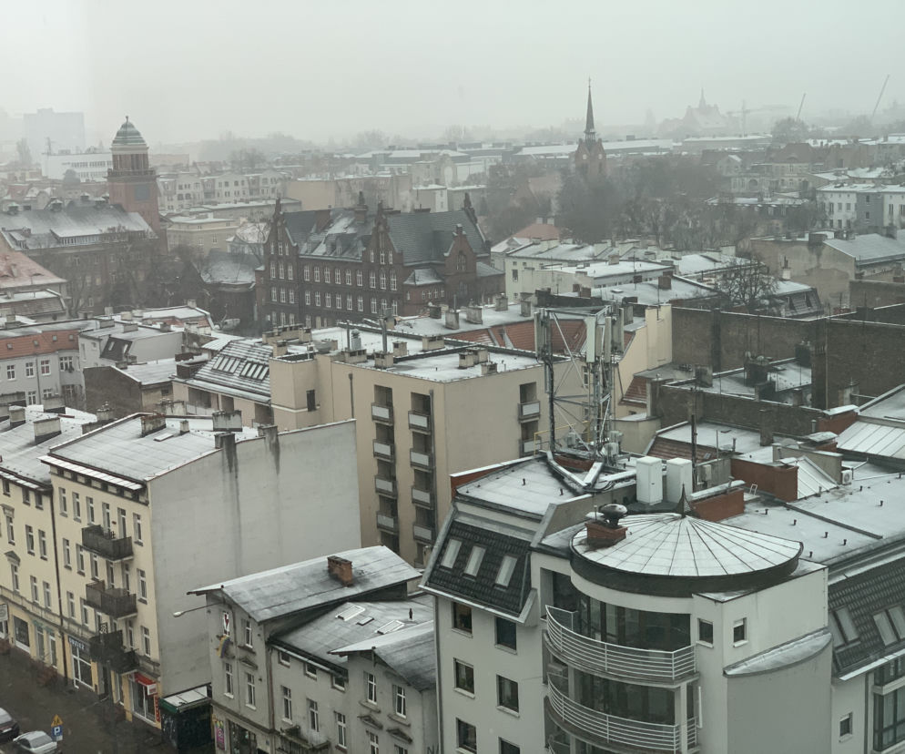 Pierwszy tej zimy śnieg w Poznaniu