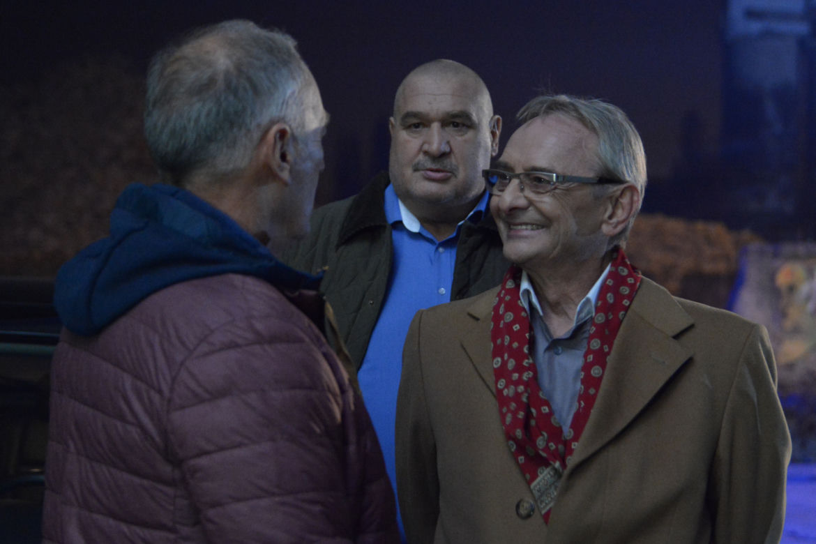 Pierwsza miłość. Karol Weksler (Karol Strasburger) Andrzej (Jerzy Bończak), Romuś (Grzegorz Skrzecz)